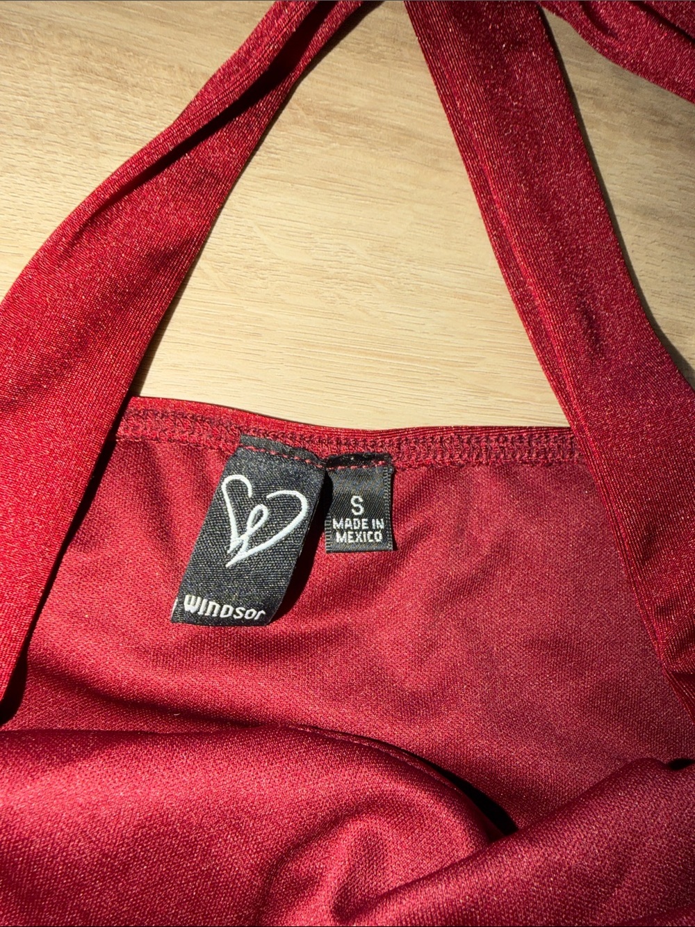 Windsor Halter Ruched Mini Dress in Deep Burgundy with front opening small - Picture 4 of 5